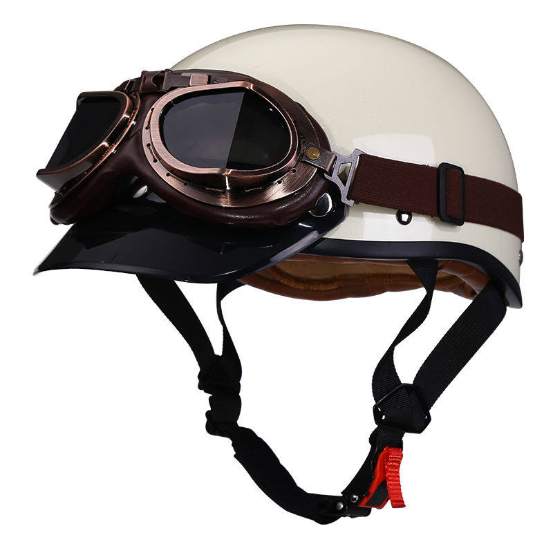 Retro half-helmet, summer travel gear-I18