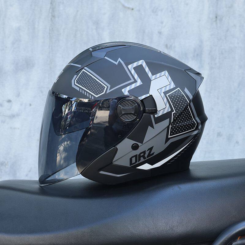 DOT certified dual-lens retro open-face motorcycle helmet-I55
