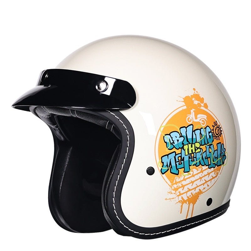 Retro 3/4 Motorcycle Helmet-I241