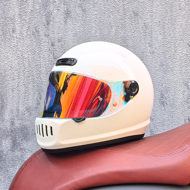 Retro full-face cruiser helmet-I237