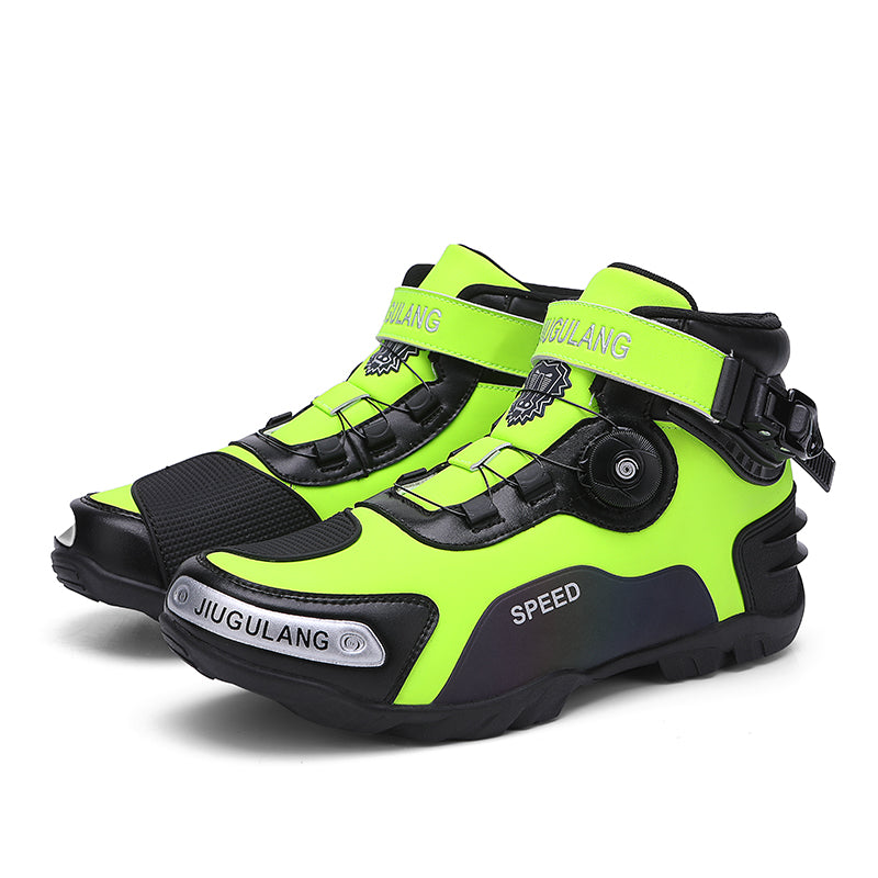 CE Certified Retro Genuine Leather Off-Road Motorcycle Boots - K15