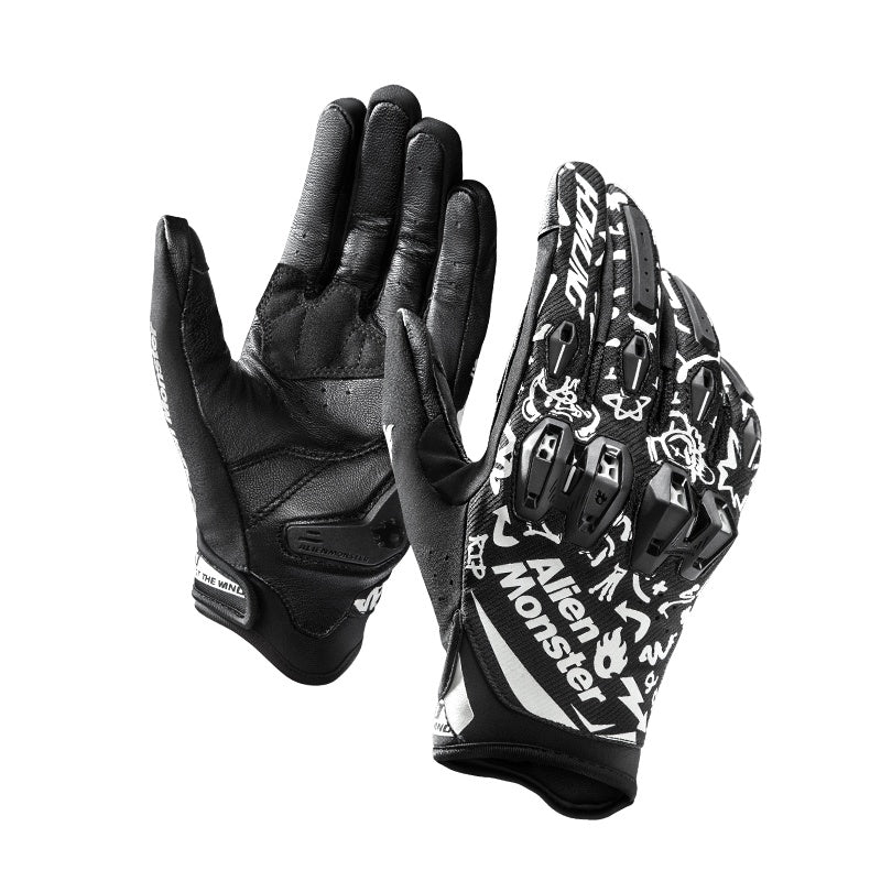 CE certified luminous leather gloves-G20