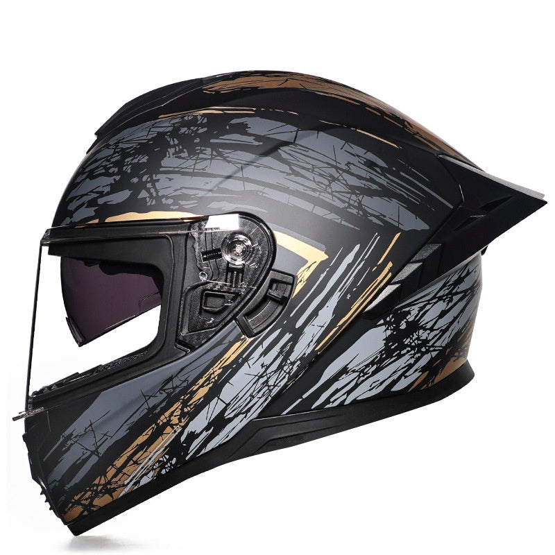 Dual-Visor Full-Face Motorcycle Commuter Helmet-I196