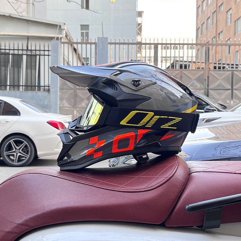 KTVMOTO Off-Road Motocross Helmet with Goggles for Dirt Bike Riding-I256