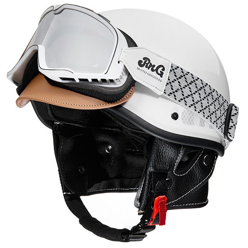 Retro cruiser half helmet with earmuffs- I16