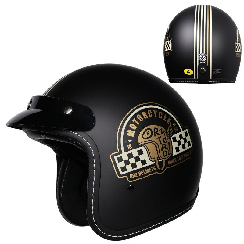Open-face motorcycle helmet with sun visor-I21
