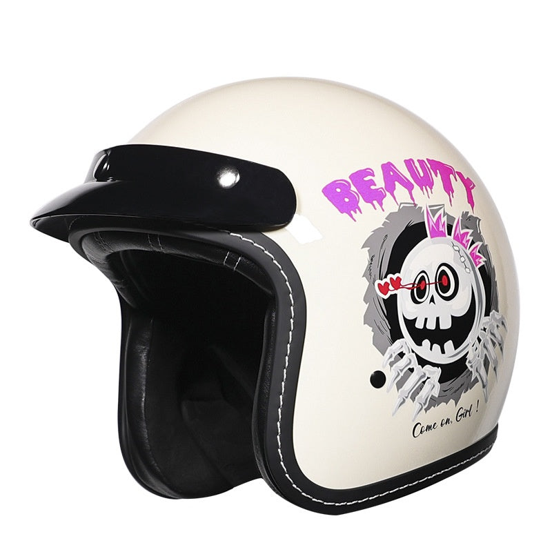 Retro 3/4 Motorcycle Helmet-I242