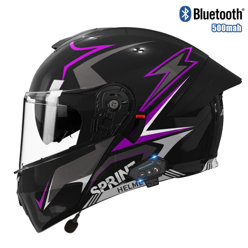 Bluetooth flip-top motorcycle helmet-I104