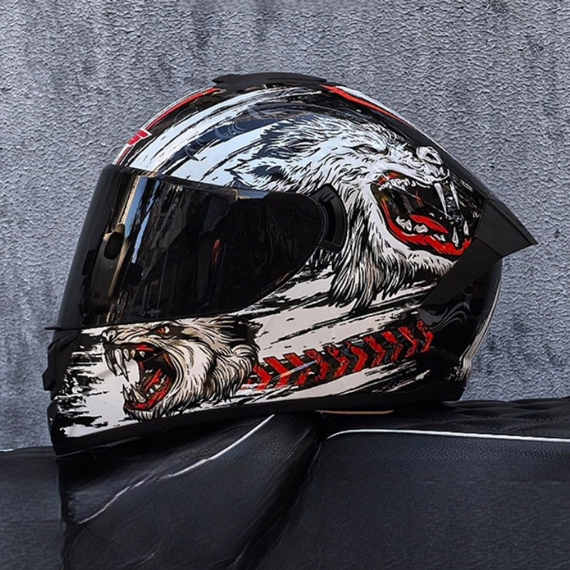 Bluetooth motorcycle helmet with dual visors-I245