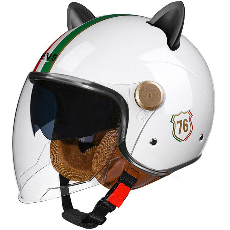 Cute cat ear motorcycle helmet-open design-I70