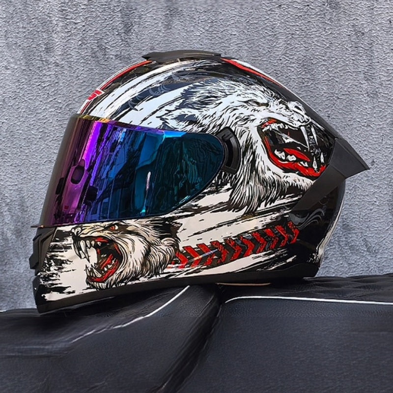 Bluetooth motorcycle helmet with dual visors-I245
