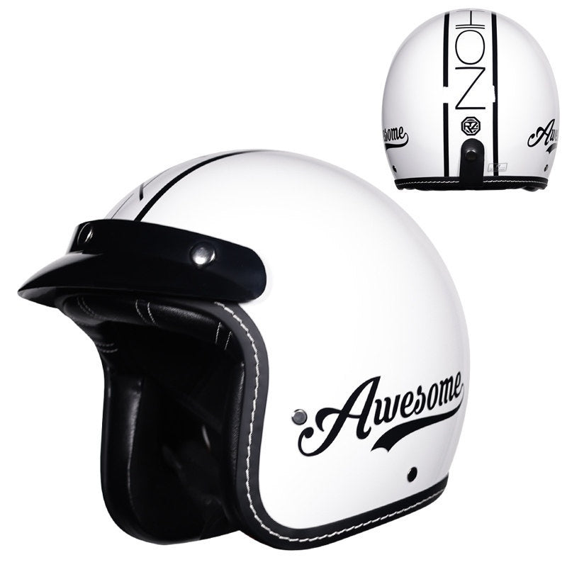 Open-face motorcycle helmet with sun visor-I21