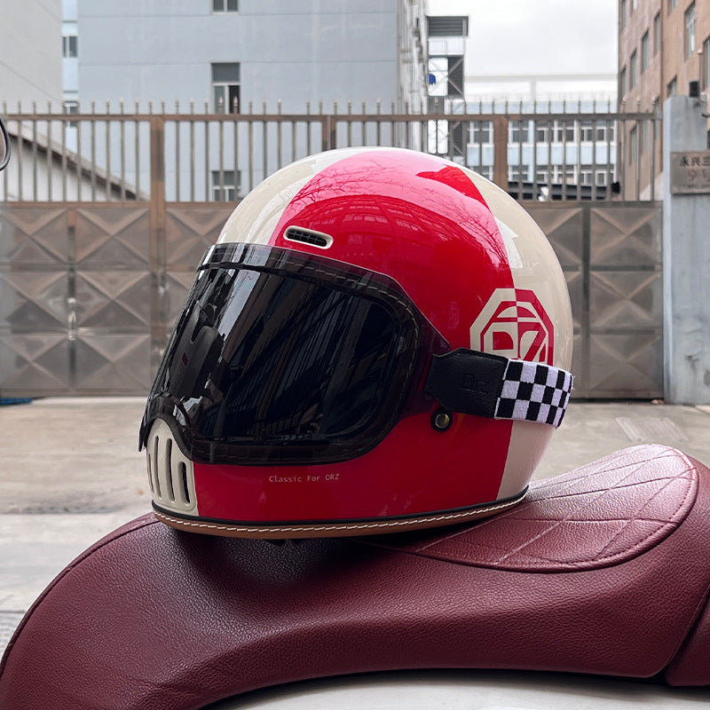 Retro cruiser motorcycle helmet-I218