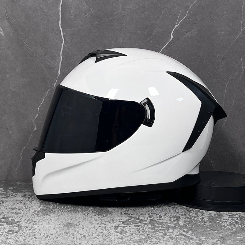 Full-face motorcycle helmet with dual visors (tinted)-I205