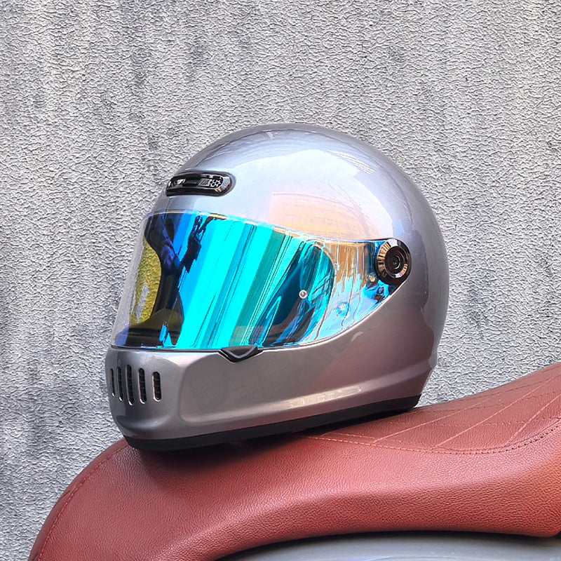 Retro full-face cruiser helmet-I237