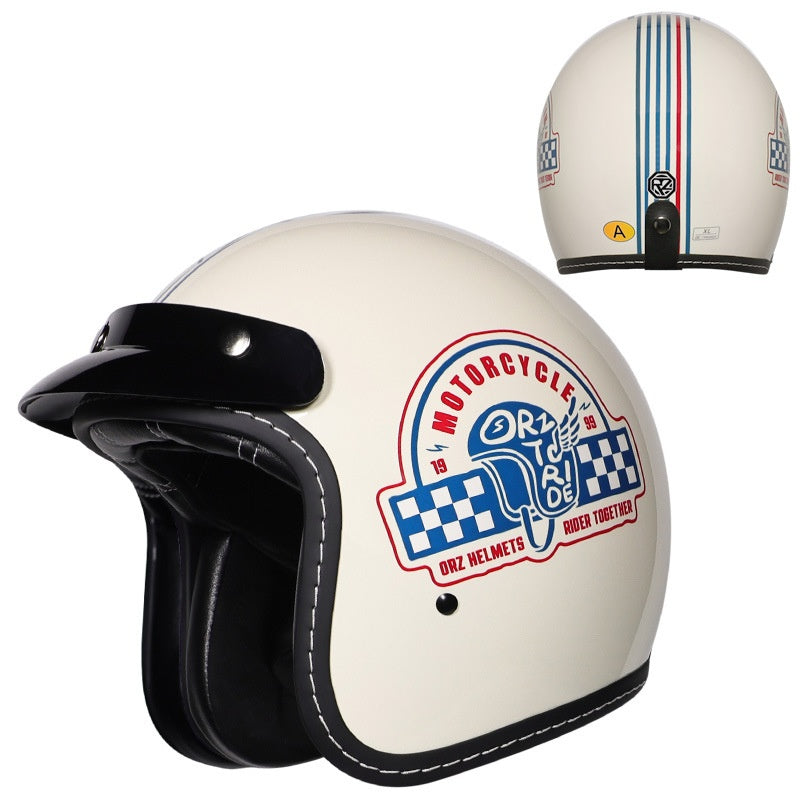 Retro 3/4 Motorcycle Helmet-I242
