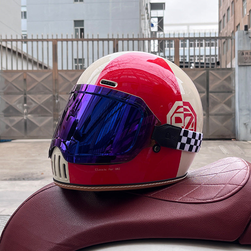 Retro cruiser motorcycle helmet-I218