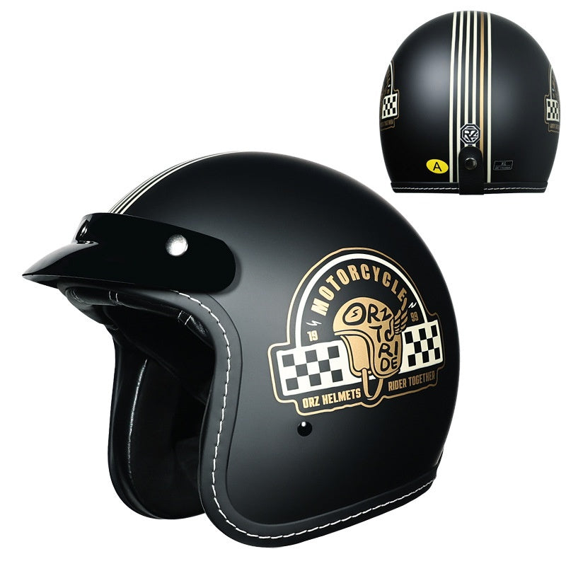 Retro 3/4 Motorcycle Helmet-I242
