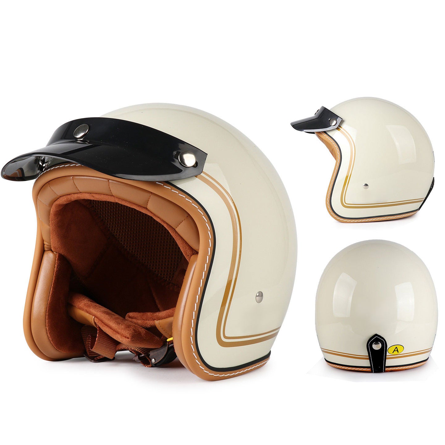 DOT Motorcycle Helmet 3/4 Half Helmet-I17