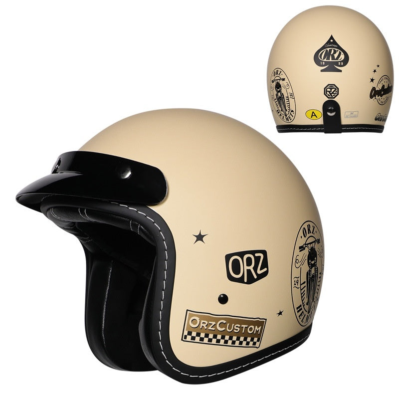 Retro 3/4 Motorcycle Helmet-I242