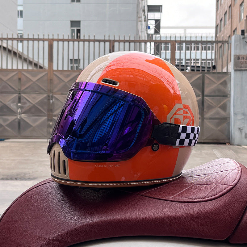 Retro cruiser motorcycle helmet-I218