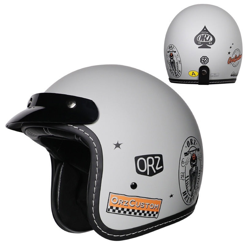 Retro 3/4 Motorcycle Helmet-I242