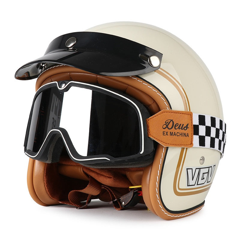 DOT Motorcycle Helmet 3/4 Half Helmet-I17