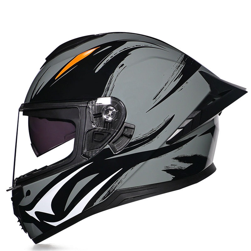 Dual-Visor Full-Face Motorcycle Commuter Helmet-I196