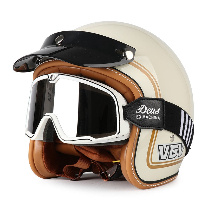 DOT Motorcycle Helmet 3/4 Half Helmet-I17