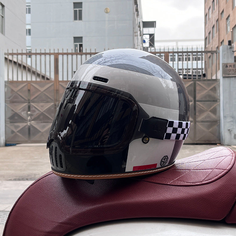Retro cruiser motorcycle helmet-I218