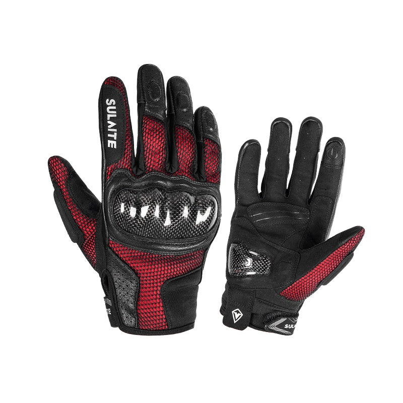 Mesh breathable carbon fiber full finger gloves-G15