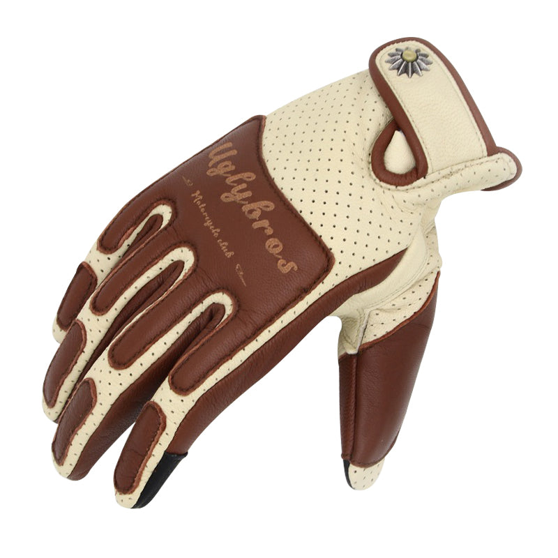 Vintage genuine leather motorcycle gloves-G35