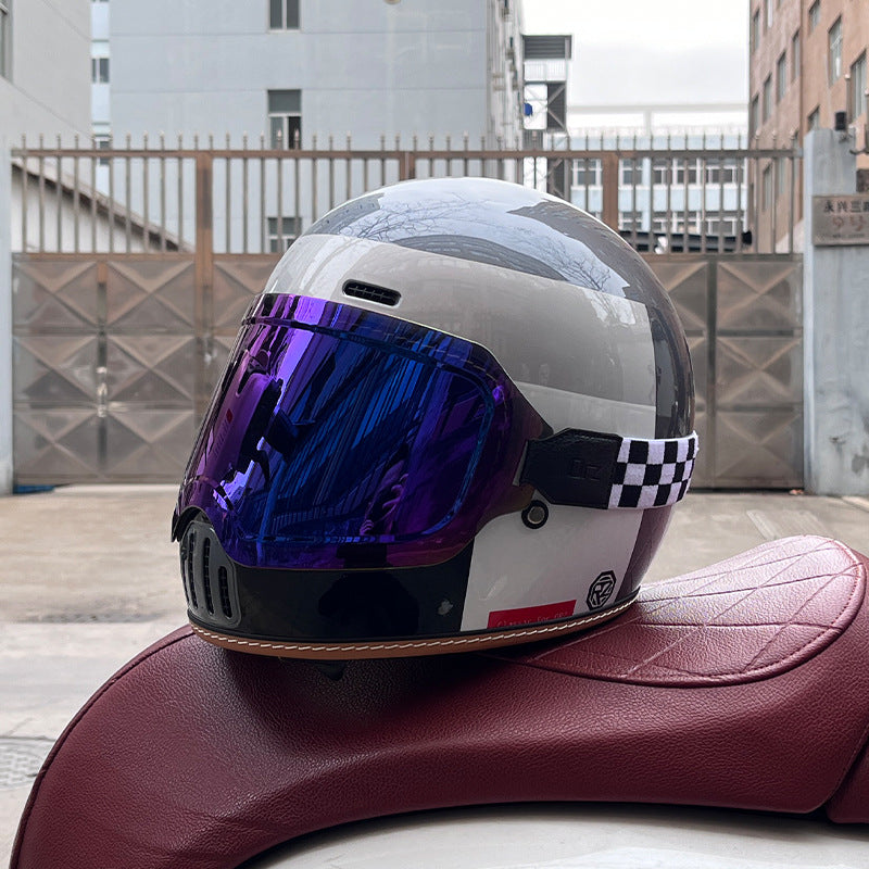 Retro cruiser motorcycle helmet-I218