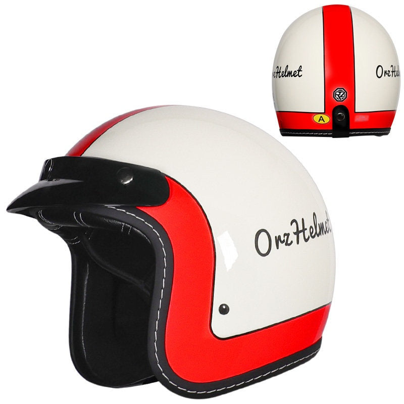 Open-face motorcycle helmet with sun visor-I21