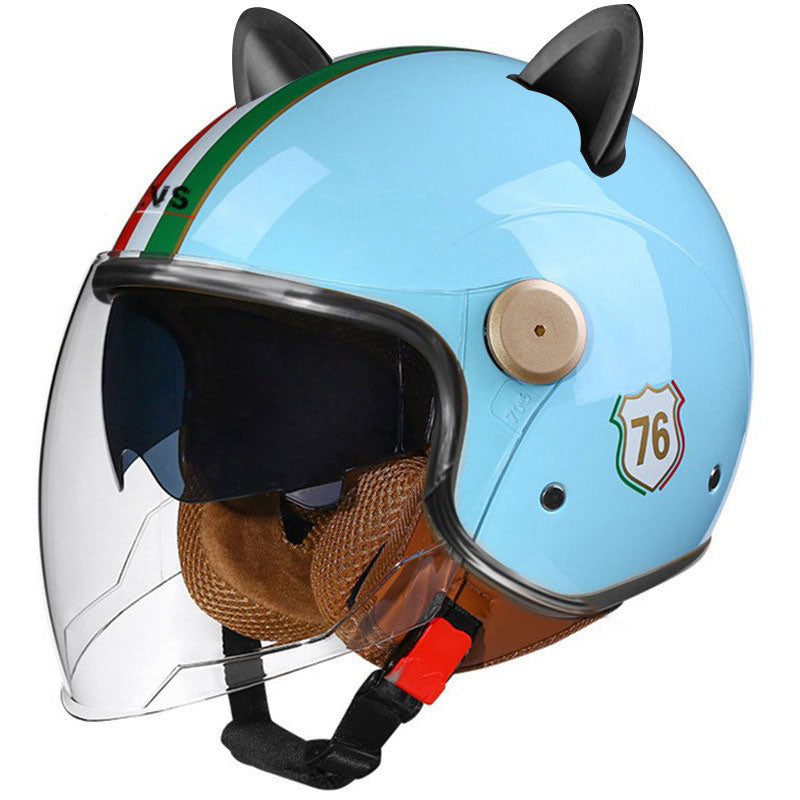 Cute cat ear motorcycle helmet-open design-I70