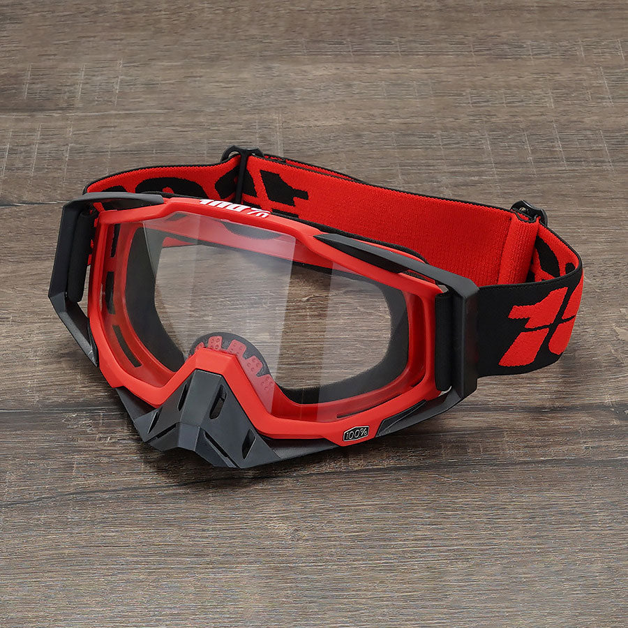 Unisex Motocross Goggles – Red Tones-H07