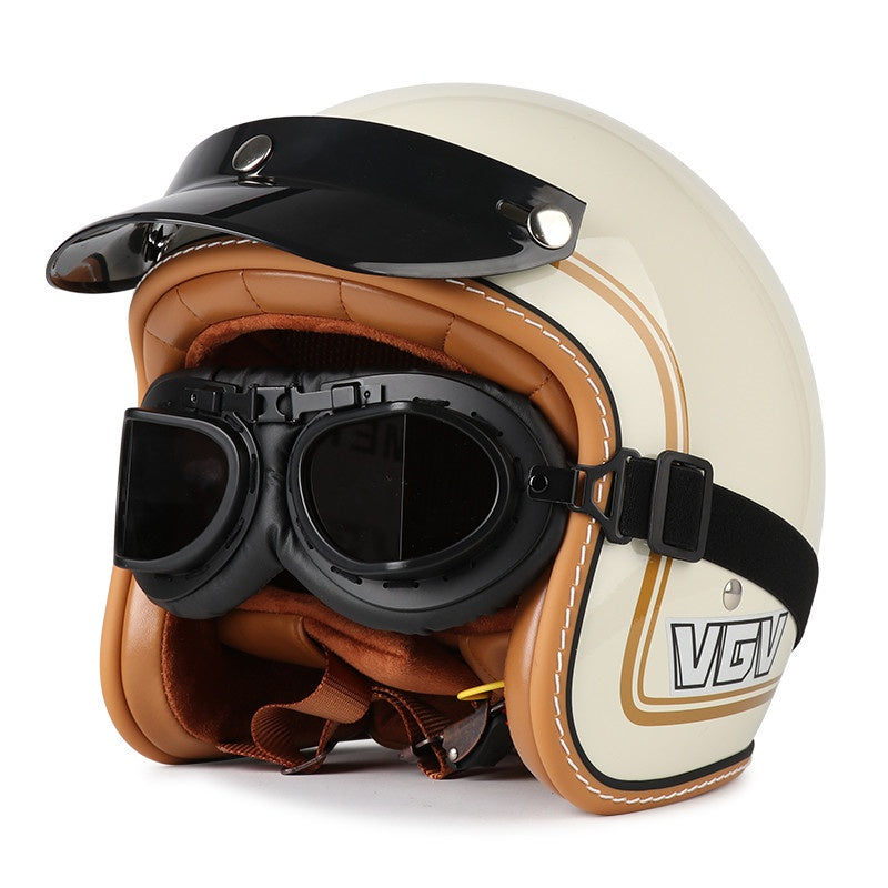 DOT Motorcycle Helmet 3/4 Half Helmet-I17