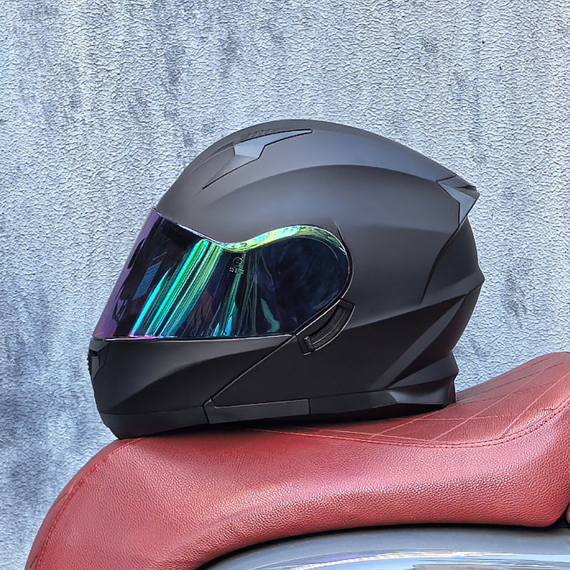 DOT-Certified Modular Motorcycle Helmet with Iridescent Visor-I210