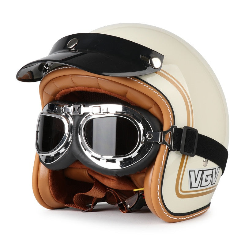 DOT Motorcycle Helmet 3/4 Half Helmet-I17