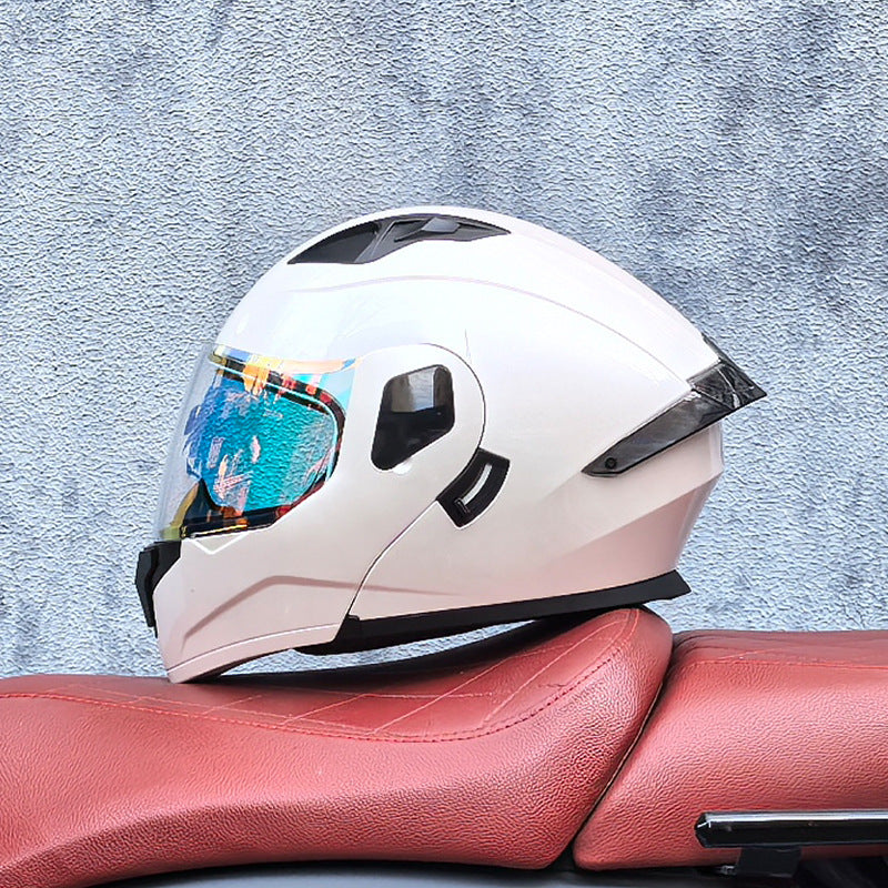 Modular Motorcycle Helmet with Dual Visors – Iridescent Cruiser Style-I185