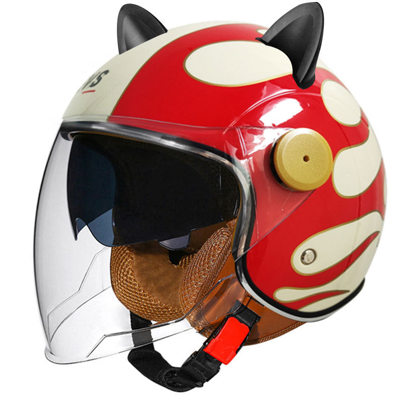 Cute cat ear motorcycle helmet-open design-I70