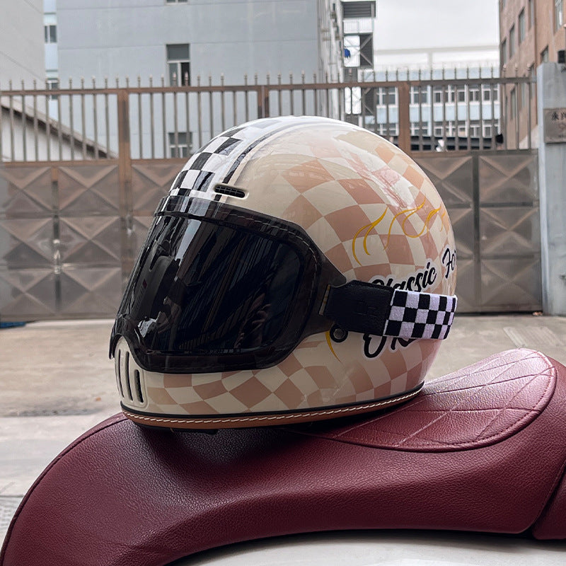Retro cruiser motorcycle helmet-I218
