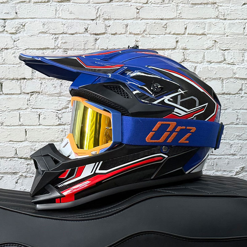 KTVMOTO Off-Road Motocross Helmet with Goggles for Dirt Bike Riding-I256