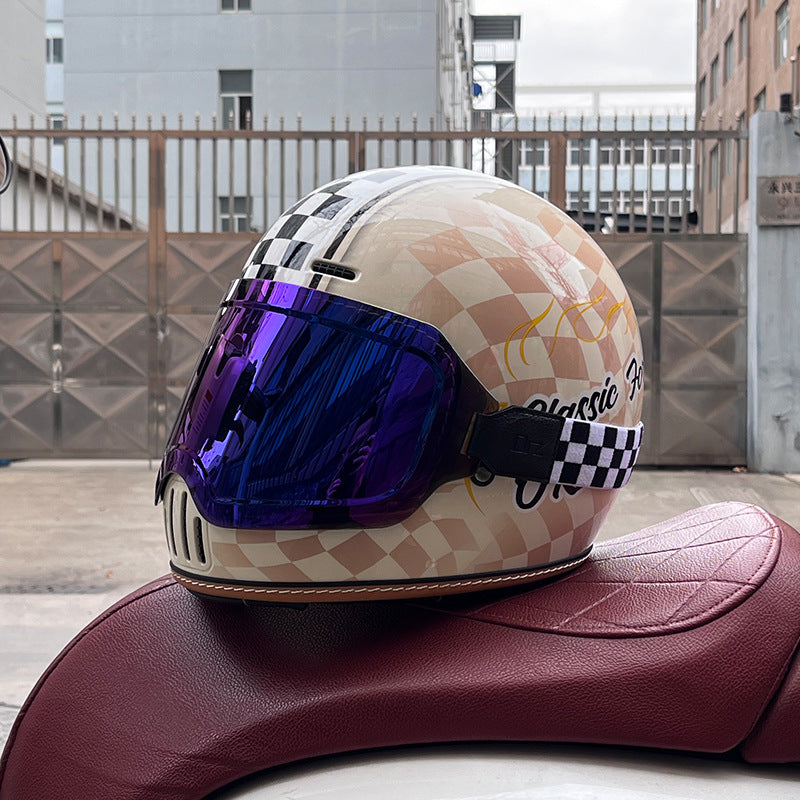 Retro cruiser motorcycle helmet-I218