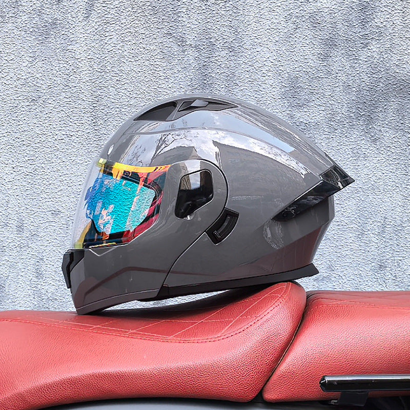 Modular Motorcycle Helmet with Dual Visors – Iridescent Cruiser Style-I185