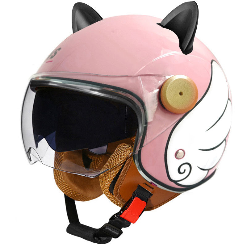 Cute cat ear motorcycle helmet-open design-I70