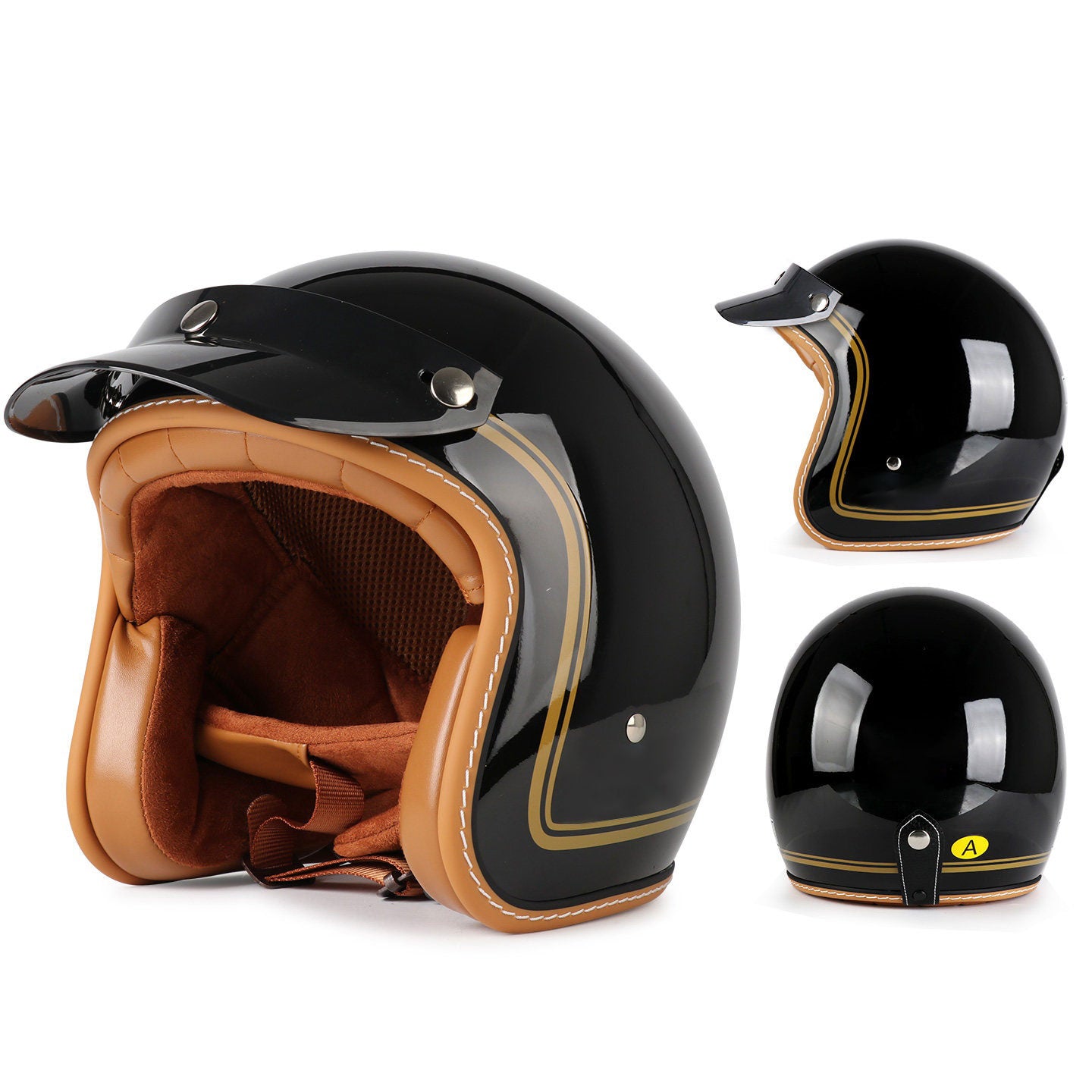 DOT Motorcycle Helmet 3/4 Half Helmet-I17