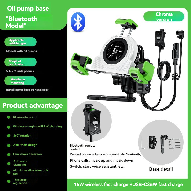 No-blocking camera shock-absorbing anti-theft motorcycle phone holder-M45