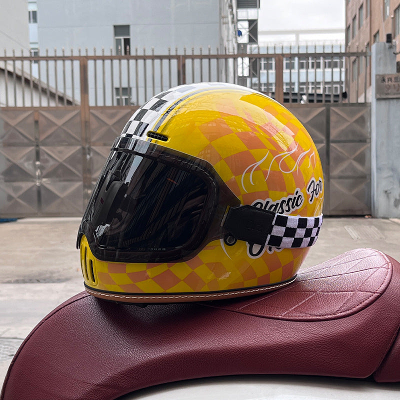 Retro cruiser motorcycle helmet-I218
