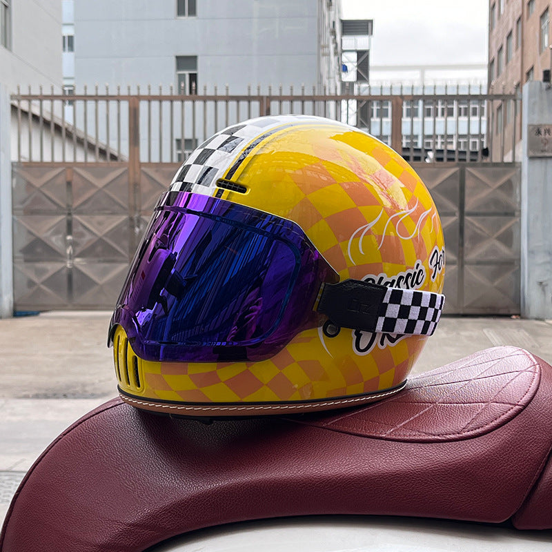 Retro cruiser motorcycle helmet-I218